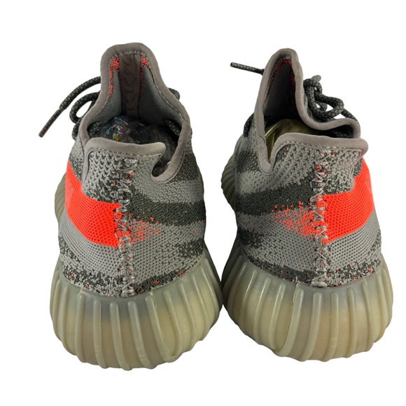 ADIDAS Yeezy Boost SPLY 350 V2 Grey Orange Cloth Sneakers 10.5 US Authenticated - Picture 9 of 10